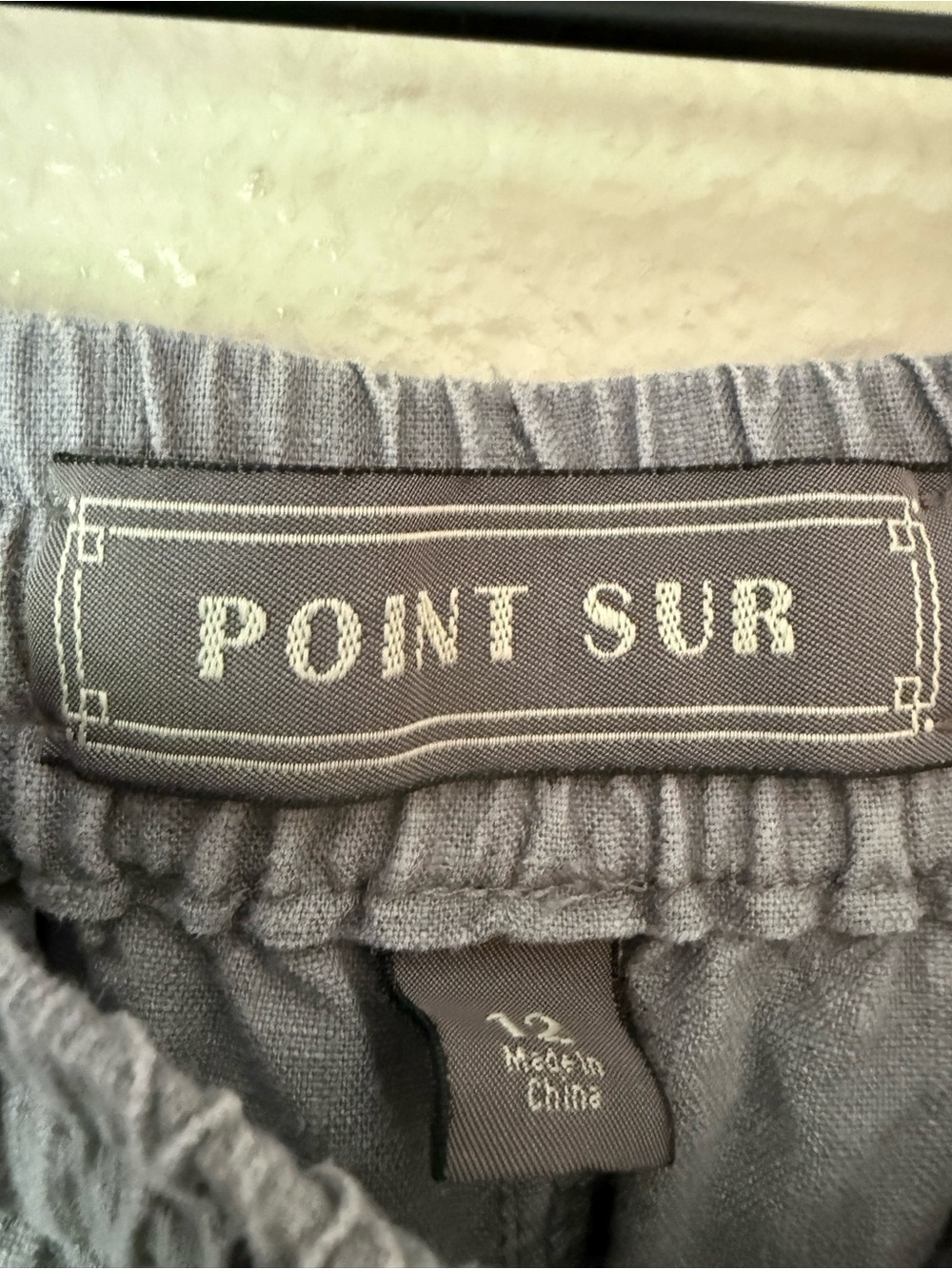 Point Sur Linen Blend Casual Gray Jogger Pants - Picture 2 of 4